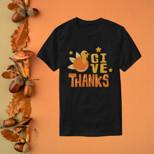 Cute Give Thanks Turkey T-Shirt