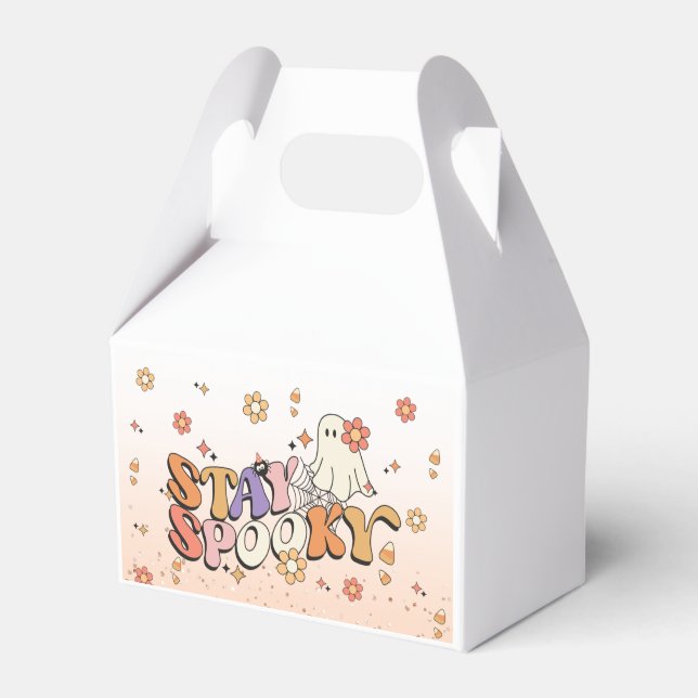 Cute Glam Girly Glitter Stay Spooky Halloween Favour Box (Front Side)