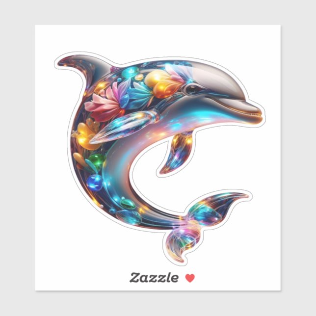 Cute Glassy Dolphin Art (Sheet)
