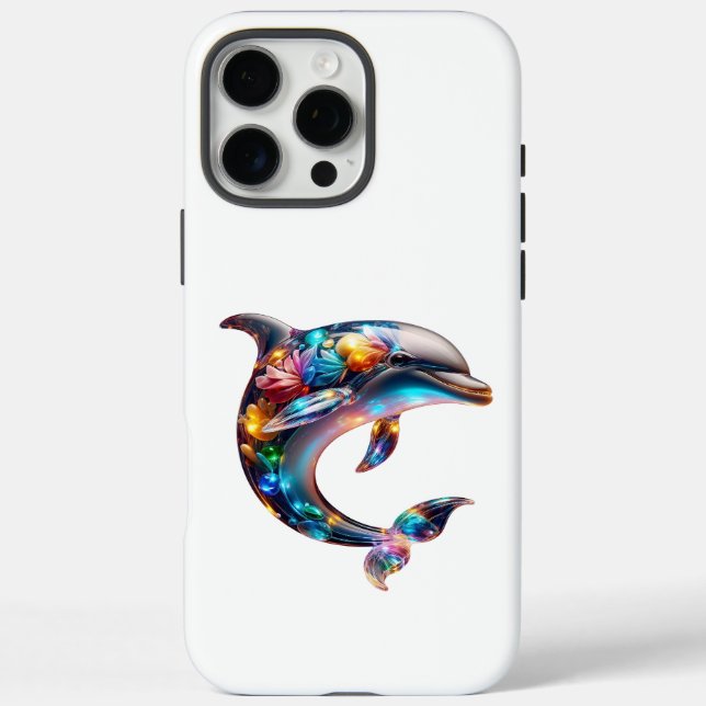 Cute Glassy Dolphin Art Case-Mate iPhone Case (Back)