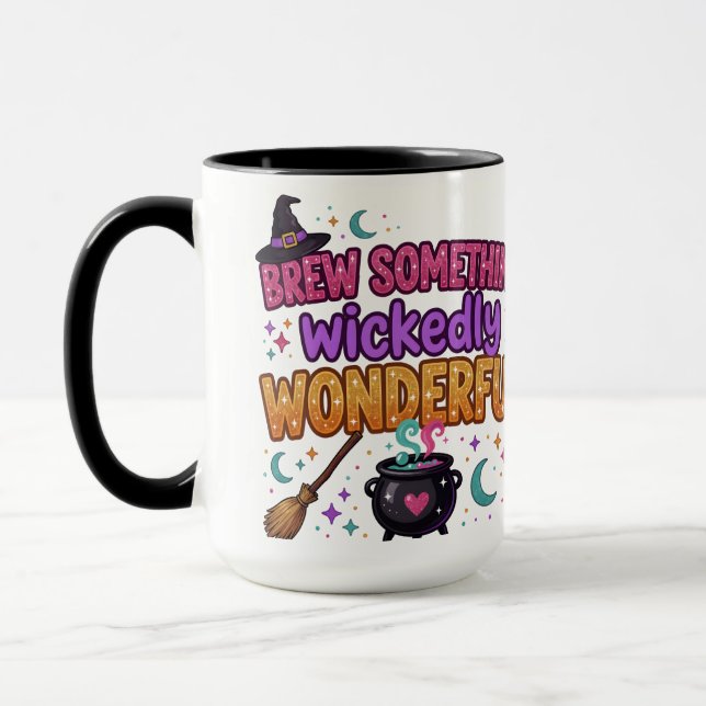 Cute Glitter Halloween Design Mug (Left)