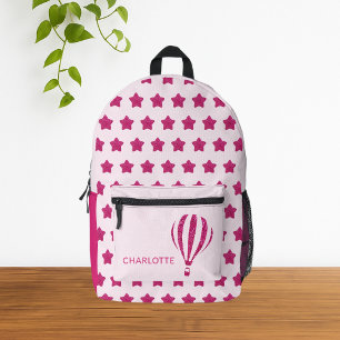 Cute Glitter Hot Pink Back to school  Printed Backpack