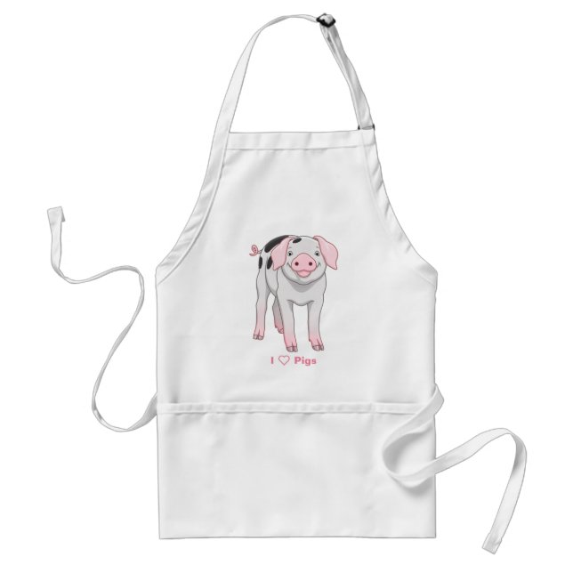 Cute Gloucestershire Old Spots Pig Standard Apron (Front)