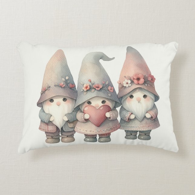 Cute Gnome Accent Pillow (Front)