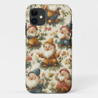 Cute gnome and flowers design