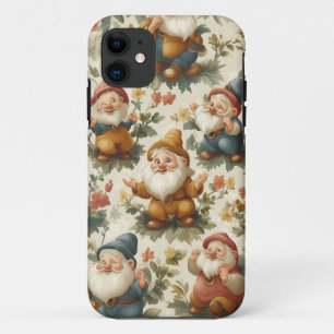 Cute gnome and flowers design iPhone 11 case