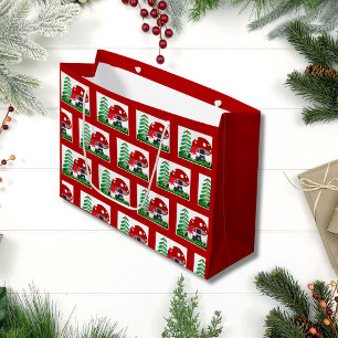 Cute Gnome At Home Large Gift Bag