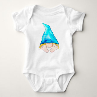 Cute Gnome Baby Blue Bodysuit