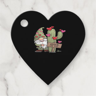 Cute Gnome Cactus Stuck On You Word Pun Playful De Favour Tags