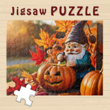 Cute Gnome carving Pumpkins Autumn Vibe -