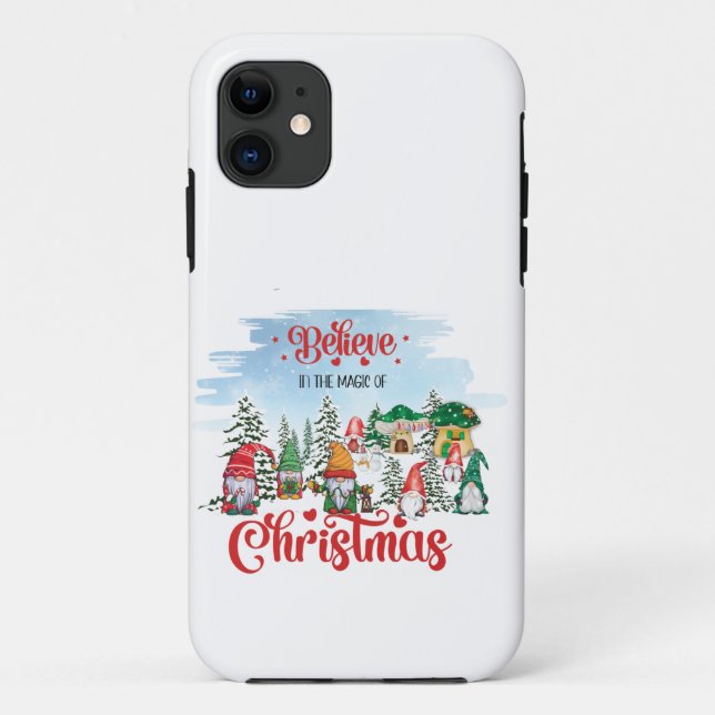 Cute Gnome Celebrating Christmas Holiday Case-Mate iPhone Case (Back)