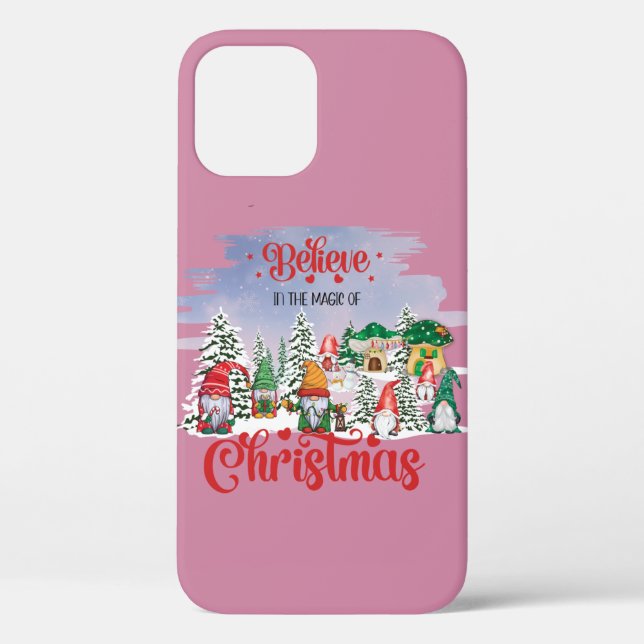 Cute Gnome Celebrating Christmas Holiday Case-Mate iPhone Case (Back)