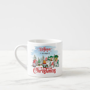 Cute Gnome Celebrating Christmas Holiday Espresso Cup