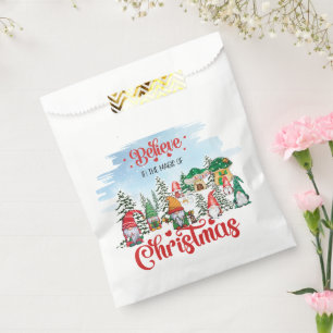 Cute Gnome Celebrating Christmas Holiday Favour Bag