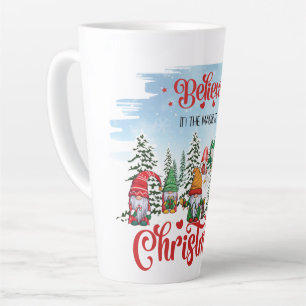 Cute Gnome Celebrating Christmas Holiday Latte Mug