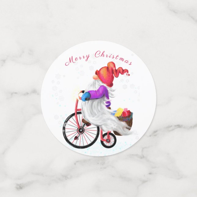 Cute Gnome Christmas Confetti (Small Back)