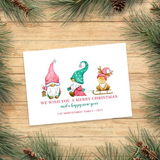 Cute Gnome Christmas Holiday Card