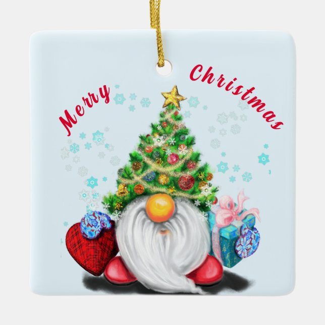 Cute Gnome Christmas Ornaments (Front)