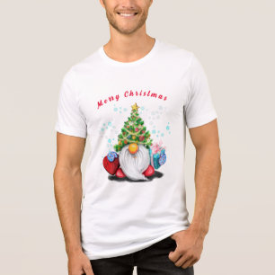 Cute Gnome Christmas Tri-Blend Shirt