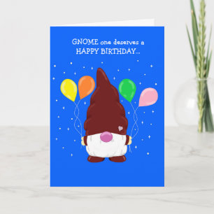 Cute Gnome Customisable Birthday Card