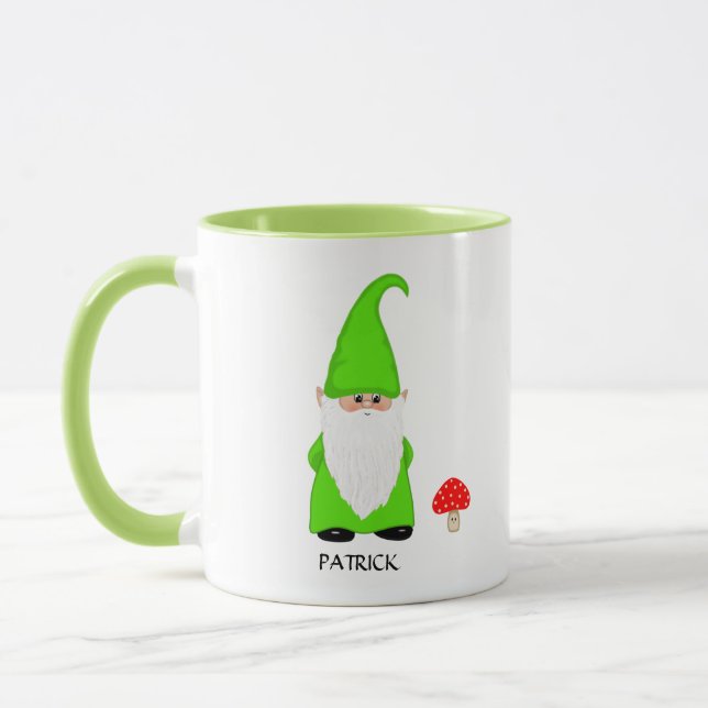 Cute Gnome Dressed in Green  Mug (Left)