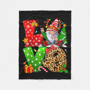 Cute Gnome Family Christmas For Women Men - Love G Fleece Blanket
