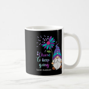 Cute Gnome Flower Suicide Prevention Awareness Mon Coffee Mug