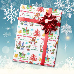 Cute Gnome for the Holidays Christmas Wrapping Paper