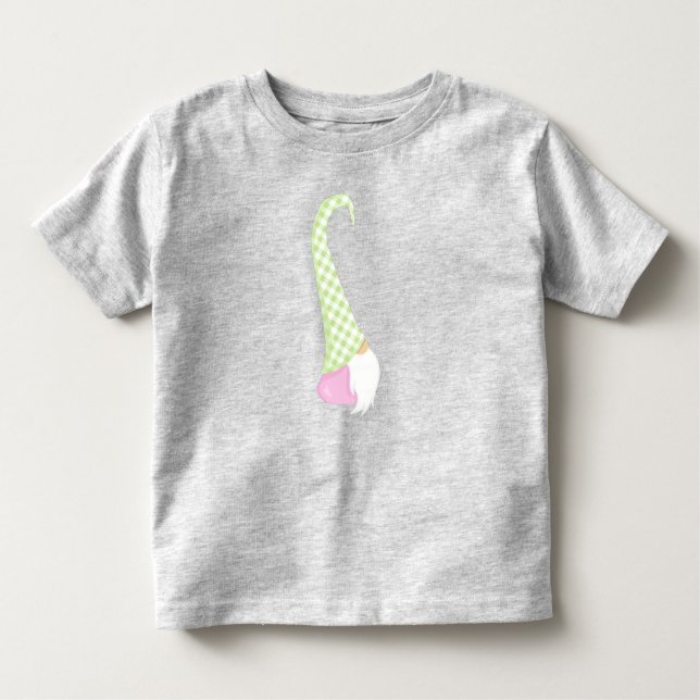 Cute Gnome, Garden Gnome, Little Gnome, Hat, Beard Toddler T-Shirt (Front)