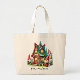 Cute gnome garden lovers  large tote bag