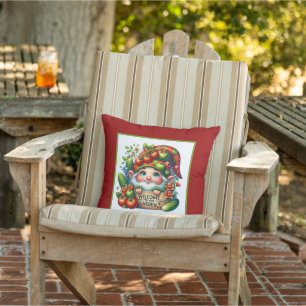 Cute gnome garden welcome cushion