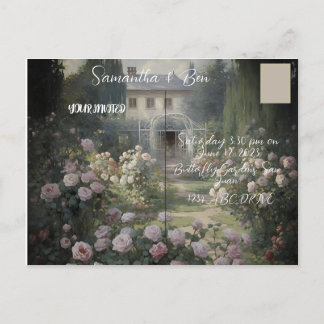 Cute Gnome Getting Married Announcement Postcard