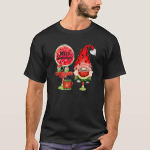 Cute Gnome Gnomies Watermelon Melon Summer Tropica T-Shirt