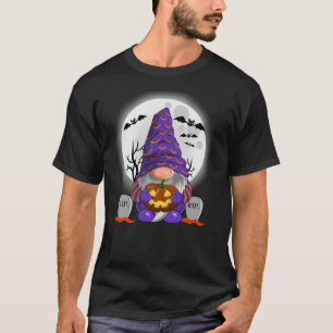 Cute Gnome Happy Halloween Fall Candy Corn Pumpkin T-Shirt