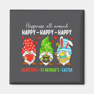 Cute Gnome Happy Valentines St Patricks Easter Hol Magnet
