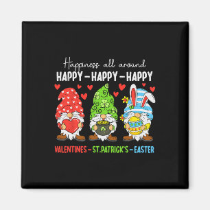 Cute Gnome Happy Valentines St Patricks Easter Hol Magnet