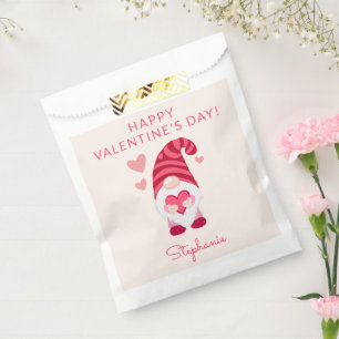 Cute Gnome Holding a Heart Valentine's Day Favour Bag