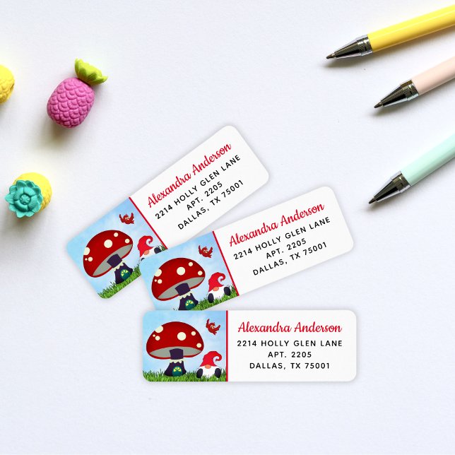 Cute Gnome Home Return Address Label (Creator Uploaded)