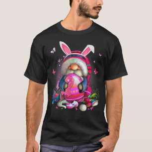 Cute Gnome Hugs Bunny Happy Easter Egg Hunting Gno T-Shirt