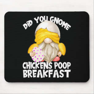 Cute Gnome In Yellow Chicken Costume Chickens Poop Mouse Pad