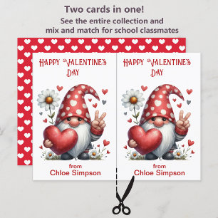 Cute Gnome Kid's Valentine Party Card
