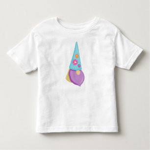 Cute Gnome, Little Gnome, Garden Gnome, Flowers Toddler T-Shirt