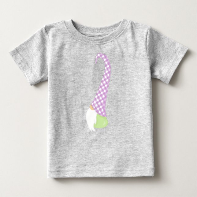 Cute Gnome, Little Gnome, Garden Gnome, Hat, Beard Baby T-Shirt (Front)