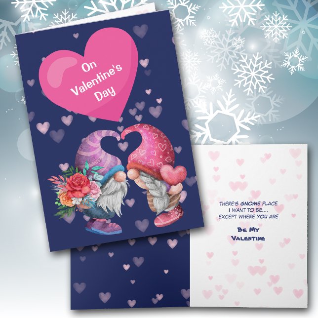 Cute Gnome Love and Hearts Valentine Card (Creator Uploaded)