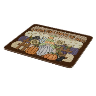 cute gnome love Fall Seasonal Cutting Board