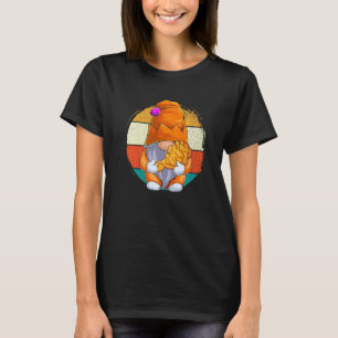 Cute Gnome Love Fried Chicken Fast Food Vintage Re T-Shirt