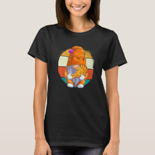 Cute Gnome Love Fried Chicken Fast Food Vintage Re T-Shirt