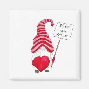 Cute Gnome Love Valentine Magnet
