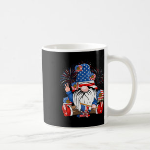 Cute Gnome Lovers American Flag Independence Day 4 Coffee Mug