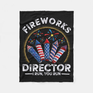 Cute Gnome Lovers American Flag Independence Day 4 Fleece Blanket